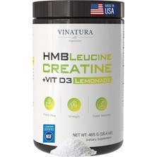 Vinatura Vınatura Creatine Monohydrate Hmb Powder With Leucine Losin Vitamin D3 - Muscle Defense - Vegan Lemonade Flavor 30 Serving