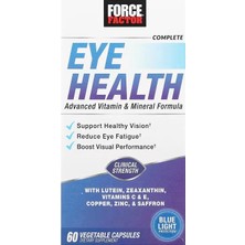 Force Factor Eye Health Lutein Zeaxanthin Saffron Copper 60 Vegetable Caps
