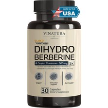 Vinatura Vınatura Dihydroberberine With Ceylon Cinnamon, 500MG Patented Glucovantage Super Berberine 30 Caps