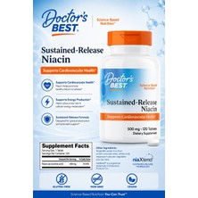 Doctor's Best Niacin Flush Cardiovascular Health 500 Mg 120 Veg Caps