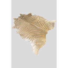 Nuance Atelier Home Hakiki Dana Post Halı - Varak Zebra Desen - 205 x 220 cm