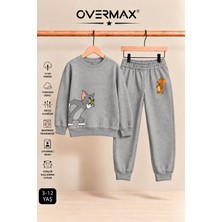 Overmax Çocuk Tom & Jerry Baskılı Kapüşonsuz Eşofman Takımı – 3-12 Yaş