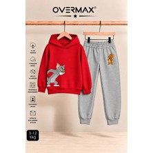 Overmax Çocuk Tom & Jerry Baskılı Kapüşonlu Eşofman Takımı – 3-12 Yaş