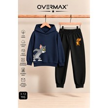 Overmax Çocuk Tom & Jerry Baskılı Kapüşonlu Eşofman Takımı – 3-12 Yaş