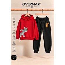 Overmax Çocuk Tom & Jerry Baskılı Kapüşonlu Eşofman Takımı – 3-12 Yaş