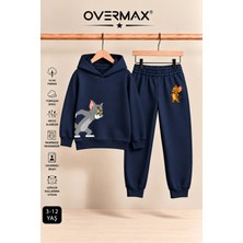 Overmax Çocuk Tom & Jerry Baskılı Kapüşonlu Eşofman Takımı – 3-12 Yaş
