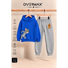 Overmax Çocuk Tom & Jerry Baskılı Kapüşonlu Eşofman Takımı – 3-12 Yaş