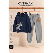 Overmax Çocuk Tom & Jerry Baskılı Kapüşonlu Eşofman Takımı – 3-12 Yaş