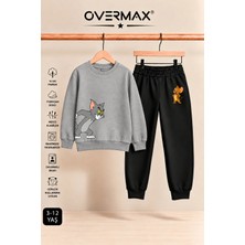 Overmax Çocuk Tom & Jerry Baskılı Kapüşonsuz Eşofman Takımı – 3-12 Yaş