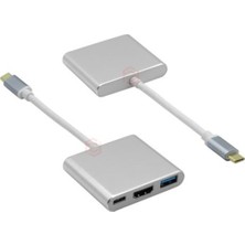 Frısby Frisby FA-7656TC Type-C - HDMI + USB 3.0 Adaptör + Pd Şarj