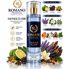 Romano Sauvage El Ixir Vücut Spreyi 200 ml Kalıcı Parfüm Esanslı Kullanım Masklen Enerjini Yansıt