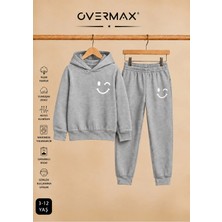 Overmax Çocuk Smile Baskılı Kapüşonlu Eşofman Takımı - 3-12 Yaş