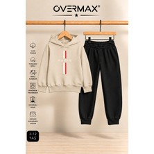 Overmax Paris Baskılı Çocuk Kapüşonlu Eşofman Takımı – 3-12 Yaş