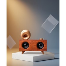 Kaliteyi Bul Retro Gramafon Bluetooth Hoparlör Çift Stereo Fm Radyo Destekli