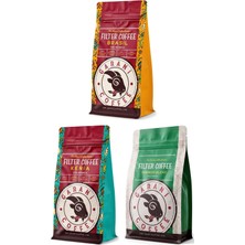 Garani Brasil, Kenya ve Premium Blend Filtre Kahve Seti 3X250 G Toplam 750 G Öğütülmüş Orta Kavrum