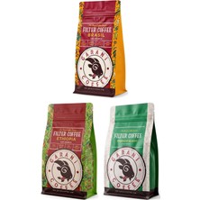 Garani Brasil Ethiopia Premium Blend Filtre Kahve Seti 3 x 250 G Toplam 750 G Öğütülmüş Orta Kavrum
