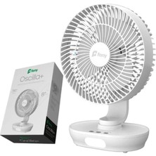 Feny FN-F88 Oscilla 3 Kademe Hız Ayarlı 180° 3000 Mah Şarjlı 8"masüstü Vantilatör 150° Salınım