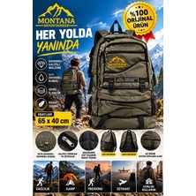 Montana Mountaineer Dağcı Sırt Çantası 65X40X20 cm – Outdoor Kamp Trekking Seyahat Çantası, Çok Bölmeli Büyük Sırt Çantası