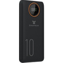 Snapron SNP-3012 10.000 Mah LCD Ekran Dahili Kablolu 22.5W Hızlı Şarj Powerbank