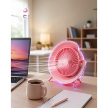 Kaliteyi Bul 3 Kademe USB Şarjlı Masaüstü Vantilatör Rgb Işıklı