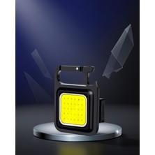 Kaliteyi Bul Mini Anahtarlık Fener 1000 Lümen Cob LED USB Type-C Şarjlı