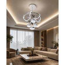 Reel Avize Cizgili Profil Sarmal Çift Yönlü 3 Top LED Avize Kristal Silikonlu - 3 Renk Anahtardan