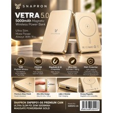 Snapron SNPPB01-06 Gold 5000 Mah Pd 20W Usb- C Magsafe Ultra Silim ( Magnetic Wireless)
