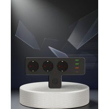 Kaliteyi Bul Anahtarlı Çoklu Priz USB ve Type-C Portlu