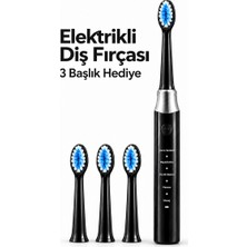 Astraltech Siyah Elektrikli Diş Fırçası 3 Yedek Başlık Hediyeli