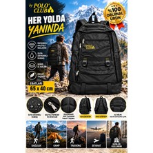 Montana Siyah Çok Bölmeli Sırt Çantası 65X40X20 cm – Geniş Hacimli Seyahat, Okul ve Günlük Kullanım Çantası
