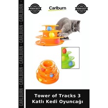 Carlburn Özel Üretim Eğlenceli Pet Aksesuar Tower Of Tracks 3 Katlı Kedi Oyuncağı