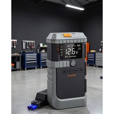 Kaliteyi Bul Taşınabilir Araç Jump Starter Hava Pompalı Dijital Basınç Göstergeli