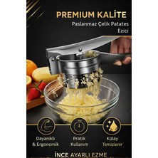 Paslanmaz Çelik Patates Ezici Büyük Hazneli Patates Ezeceği Meyve Ezeceği Patates Ezici Püre Yapıcı