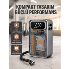 Bin1çeşit 150 Psı Kablosuz Şarjlı Hava Pompası – LED Ekranlı ve Otomatik Kapanma Özellikli