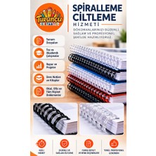Kırtasiye Turuncu A4 Spiralleme ve Ciltleme – Ders Notu, Proje, Rapor ve Doküman Ciltleme Arkalı Önlü Max 50