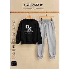 Overmax ® Baskılı Çocuk Sweatshirt & Eşofman Altı Takım – 3-12 Yaş