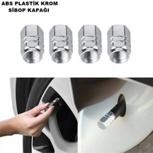 Sibop Kapağı Seti Abs Krom 4 Adt Gümüş Ithal
