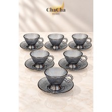 Chacha Home 6 Kişilik 12 Parça Cam Fincan Takım