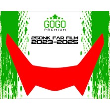 250NK 2023 - 2025 Uyumlu Far Üstü Film Kırmızı