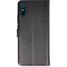 Hubrendy Mep Xiaomi Redmi 9A Kılıf Trend S Plus Kapaklı Kılıf - Siyah