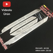 Audi R8 Serisi Nikelaj Krom Plastik 4 Parça Kapı Eşik Seti