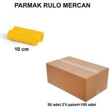 Adalı Store Parmak Rulo Mercan 10 cm Iki Adet Paket, 100 Adet