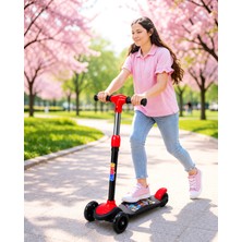 Kaliteyi Bul Çocuk Scooterı 3 Tekerlekli Denge Destekli Ayarlanabilir Gidon