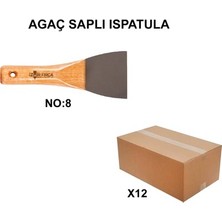 Adalı Store 12 Adet Ağaç Saplı Ispatula, No:8 Kalite Seti