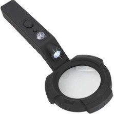 7 LED Aydınlatma,fener,pusula,4x Büyütme Okuma Büyüteç TH600557