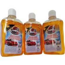 Cilalı, Portakallı Oto Şampuanı Süper Kalite Temizlik 500 ml (3ADET) 1 Yıkama Süngeri Hediye