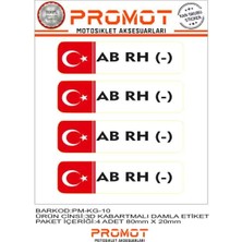 Kan Grubu 3D Kabartmalı Kan Grubu 4 Adet Motosiklet Kask Ekipmanları 10