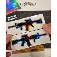 HLG84 Hologram Tüfek Etiketi Simetrik Ikili Set