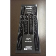 Yeti Kapı Parlak Eşik Çıtası Krom Nikelaj Lazer Kesim 4 Adet