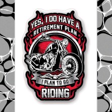 Motosiklet Kask Tekli I Plan To Go Rıdıng Motorcycle Çıkartma